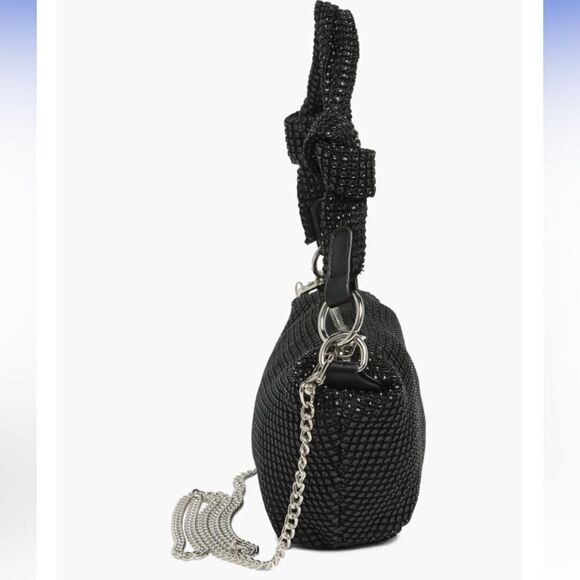 Steve Madden Chain Knot Rhinestone Shoulder/Crossbody Bag - Picture 5 of 9